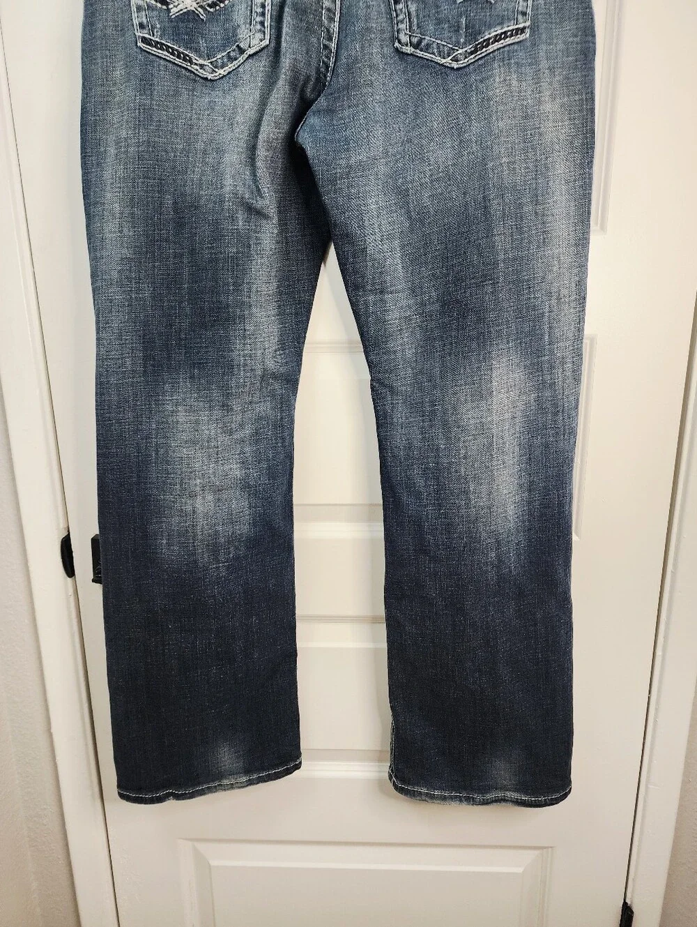 BKE Men’s Bootcut Jeans in Dark Blue Fade Size 40L